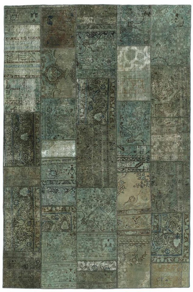 Nain Trading Orientteppich Patchwork 204x308 Handgeknüpfter Moderner Orientteppich, rechteckig, Höhe: 5 mm von Nain Trading