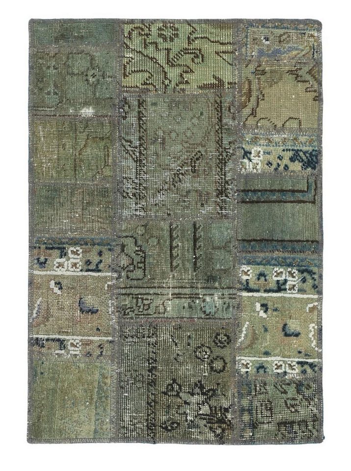 Nain Trading Orientteppich Patchwork 59x91 Handgeknüpfter Moderner Orientteppich / Perserteppich, rechteckig, Höhe: 5 mm von Nain Trading