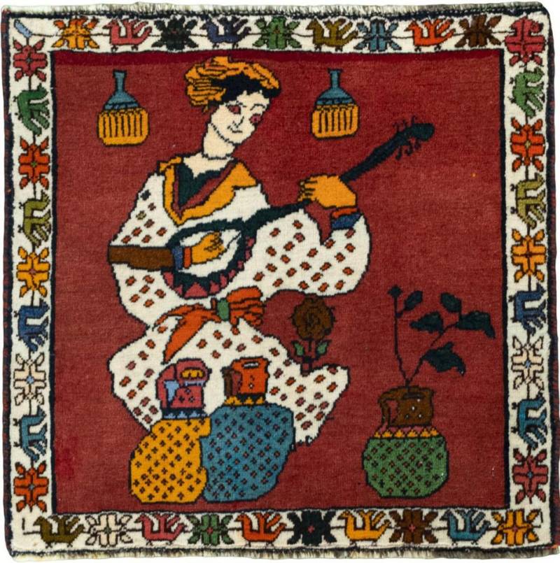 Nain Trading Orientteppich Shiraz 63x61 Handgeknüpfter Orientteppich / Perserteppich Quadratisch, quadratisch, Höhe: 10 mm Nain Trading Orientteppich Shiraz 63x61 Handgeknüpfter Orientteppich / Perserteppich Quadratisch, quadratisch, Höhe: 10 mm von Nain Trading