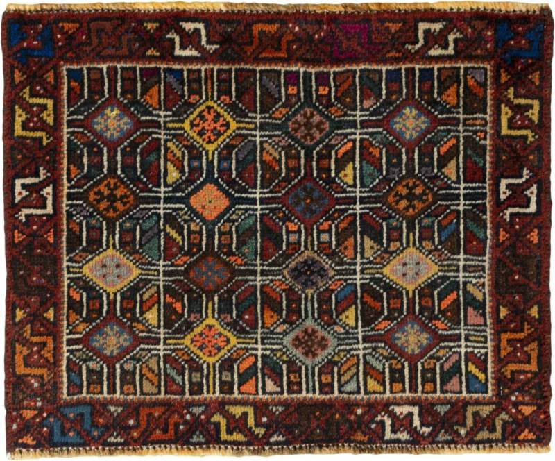 Nain Trading Orientteppich Shiraz 66x53 Handgeknüpfter Orientteppich / Perserteppich, rechteckig, Höhe: 10 mm von Nain Trading
