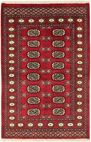 Nain Trading Pakistan Buchara 3ply 145x94 Orientteppich Teppich Rot Handgeknüpft Pakistan von Nain Trading