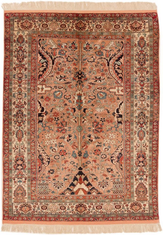 Nain Trading Seidenteppich Turkaman Seide 141x191 Handgeknüpfter Orientteppich / Perserteppich, rechteckig, Höhe: 6 mm von Nain Trading