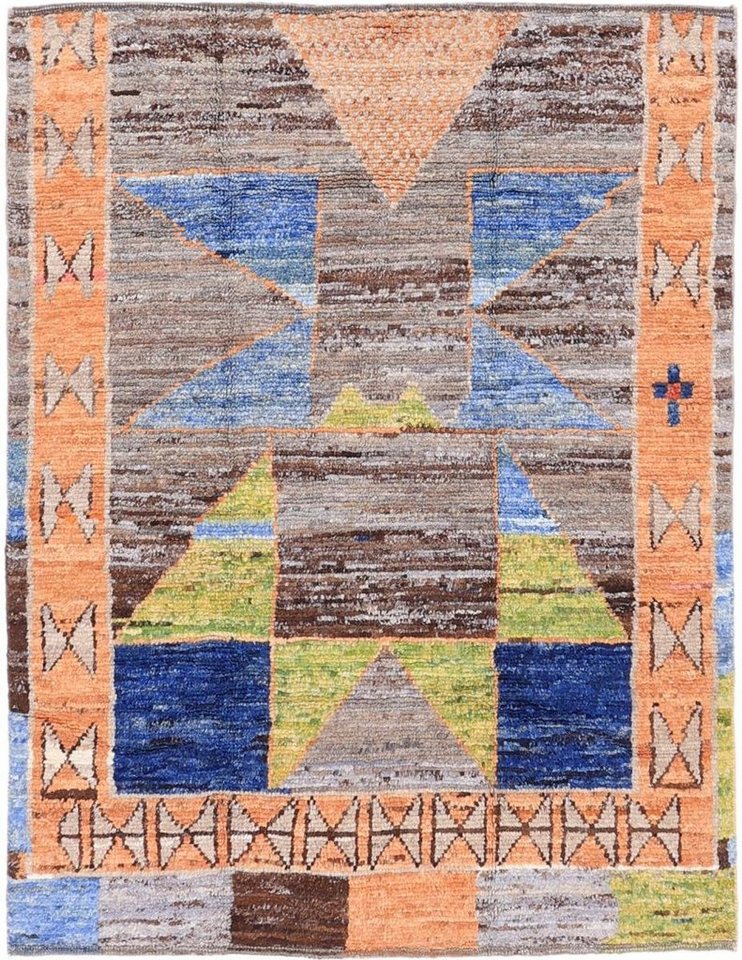 Nain Trading Designteppich Berber Maroccan Atlas 144x185 Handgeknüpfter Moderner Orientteppich, rechteckig, Höhe: 20 mm von Nain Trading
