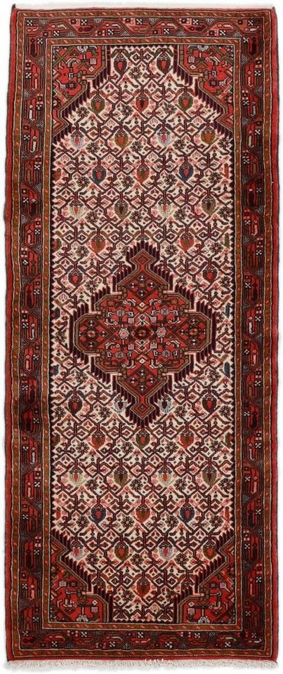 Orientteppich Hamadan 85x201 Handgeknüpfter Orientteppich / Perserteppich Läufer, Nain Trading, rechteckig, Höhe: 8 mm von Nain Trading