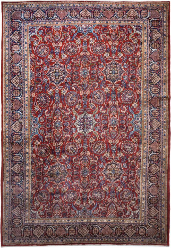 Orientteppich Hamadan Antik 337x491 Handgeknüpfter Orientteppich / Perserteppich, Nain Trading, rechteckig, Höhe: 8 mm von Nain Trading