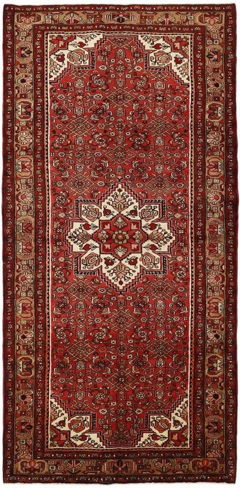 Orientteppich Hosseinabad 163x343 Handgeknüpfter Orientteppich / Perserteppich, Nain Trading, rechteckig, Höhe: 12 mm von Nain Trading