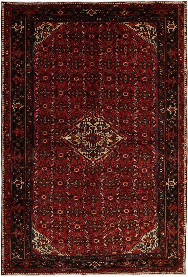 Orientteppich Hosseinabad 206x313 Handgeknüpfter Orientteppich / Perserteppich, Nain Trading, rechteckig, Höhe: 12 mm von Nain Trading