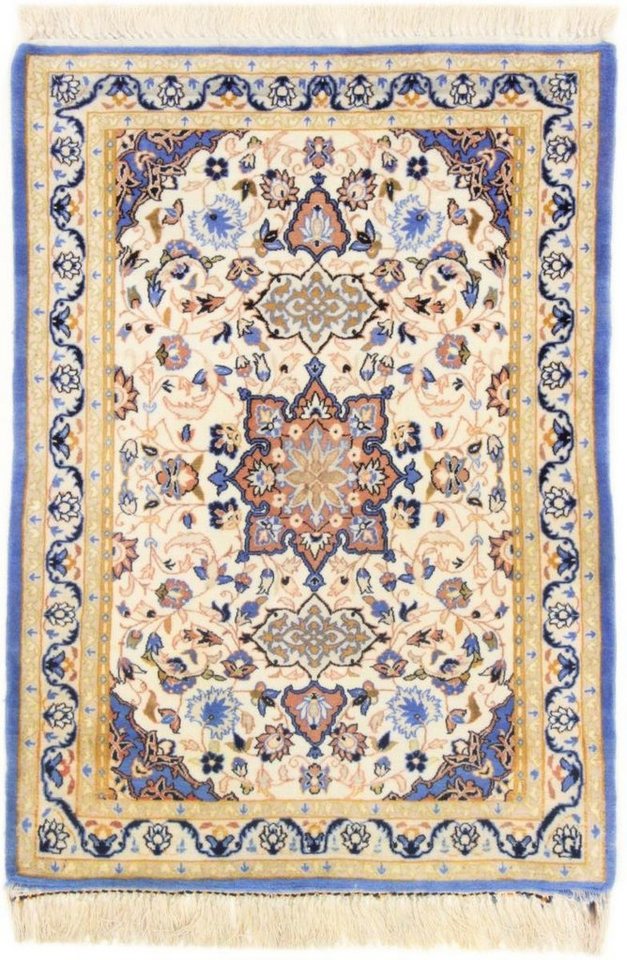 Orientteppich Isfahan 62x96 Handgeknüpfter Orientteppich / Perserteppich, Nain Trading, rechteckig, Höhe: 6 mm von Nain Trading