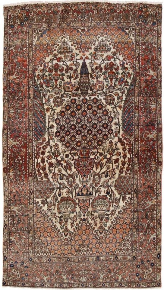 Orientteppich Isfahan Antik 128x232 Handgeknüpfter Orientteppich / Perserteppich, Nain Trading, rechteckig, Höhe: 8 mm von Nain Trading