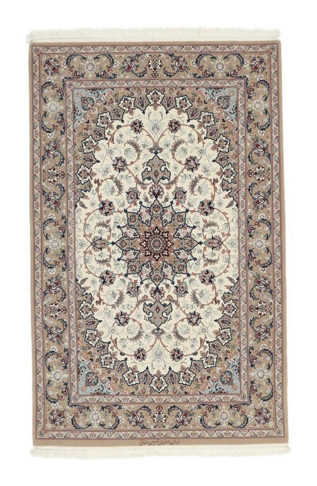 Nain Trading Orientteppich Isfahan Seidenkette 107x169 Handgeknüpfter Orientteppich, rechteckig, Höhe: 6 mm von Nain Trading