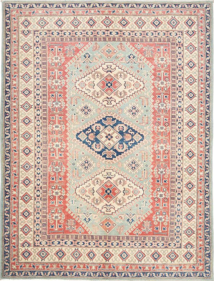 Orientteppich Kazak 148x193 Handgeknüpfter Orientteppich, Nain Trading, rechteckig, Höhe: 5 mm von Nain Trading