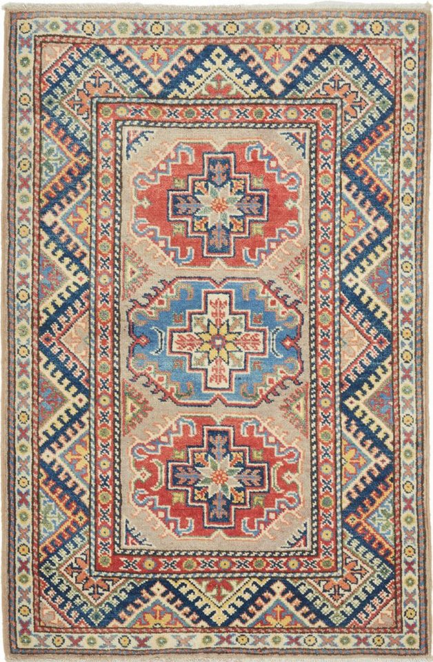 Orientteppich Kazak 83x122 Handgeknüpfter Orientteppich, Nain Trading, rechteckig, Höhe: 5 mm von Nain Trading