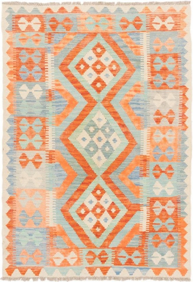 Nain Trading Orientteppich Kelim Afghan 101x147 Handgewebter Orientteppich, rechteckig, Höhe: 3 mm von Nain Trading