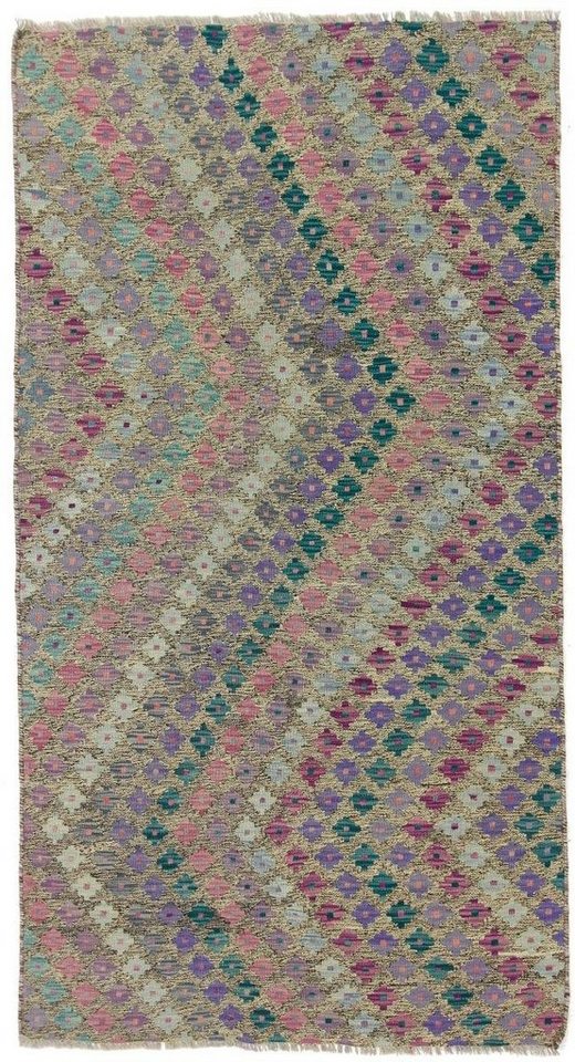 Orientteppich Kelim Afghan 102x191 Handgewebter Orientteppich Läufer, Nain Trading, rechteckig, Höhe: 3 mm von Nain Trading