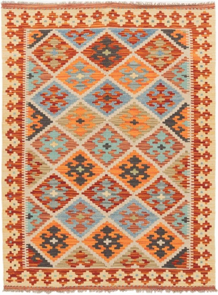 Orientteppich Kelim Afghan 105x140 Handgewebter Orientteppich, Nain Trading, rechteckig, Höhe: 3 mm von Nain Trading