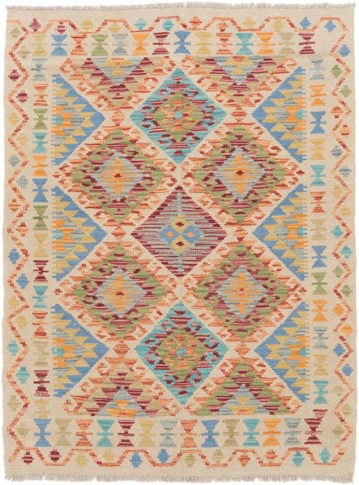 Orientteppich Kelim Afghan 106x140 Handgewebter Orientteppich, Nain Trading, rechteckig, Höhe: 3 mm von Nain Trading