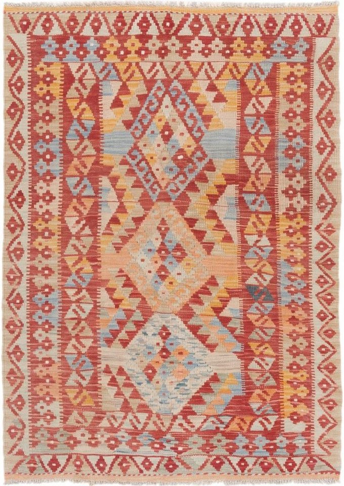 Orientteppich Kelim Afghan 108x143 Handgewebter Orientteppich, Nain Trading, rechteckig, Höhe: 3 mm von Nain Trading
