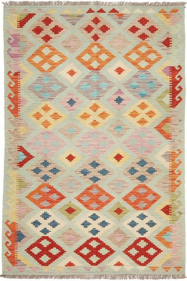 Nain Trading Orientteppich Kelim Afghan 123x175 Handgewebter Orientteppich, rechteckig, Höhe: 3 mm von Nain Trading