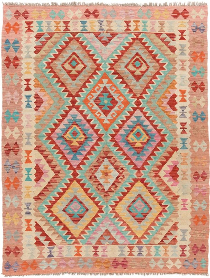 Orientteppich Kelim Afghan 148x184 Handgewebter Orientteppich, Nain Trading, rechteckig, Höhe: 3 mm von Nain Trading