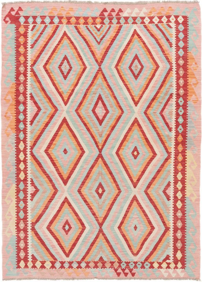 Orientteppich Kelim Afghan 152x206 Handgewebter Orientteppich, Nain Trading, rechteckig, Höhe: 3 mm von Nain Trading