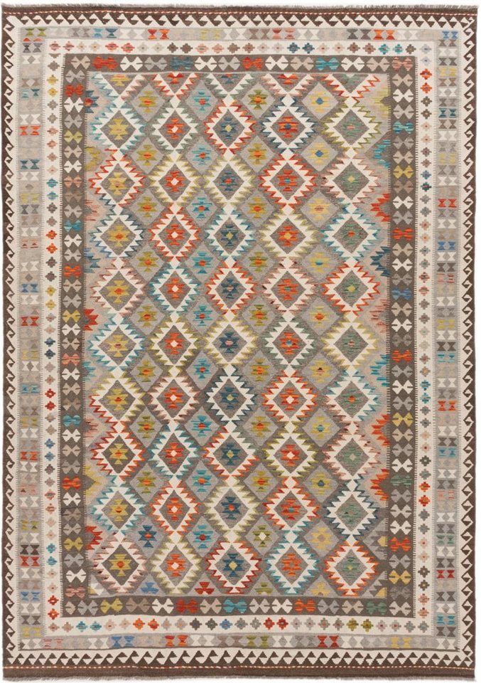 Orientteppich Kelim Afghan 255x361 Handgewebter Orientteppich, Nain Trading, rechteckig, Höhe: 3 mm von Nain Trading