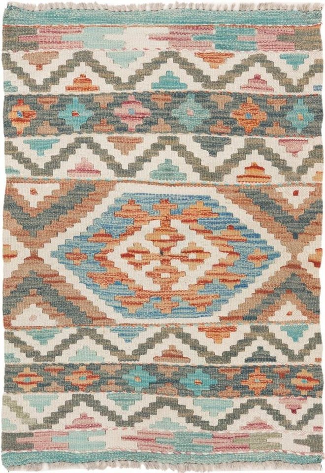 Orientteppich Kelim Afghan 62x89 Handgewebter Orientteppich, Nain Trading, rechteckig, Höhe: 3 mm von Nain Trading