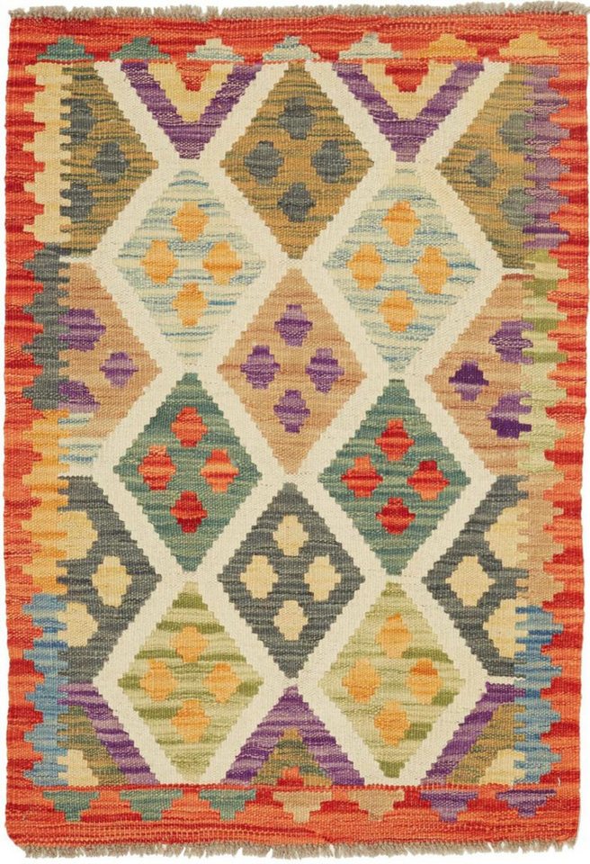 Orientteppich Kelim Afghan 64x89 Handgewebter Orientteppich, Nain Trading, rechteckig, Höhe: 3 mm von Nain Trading