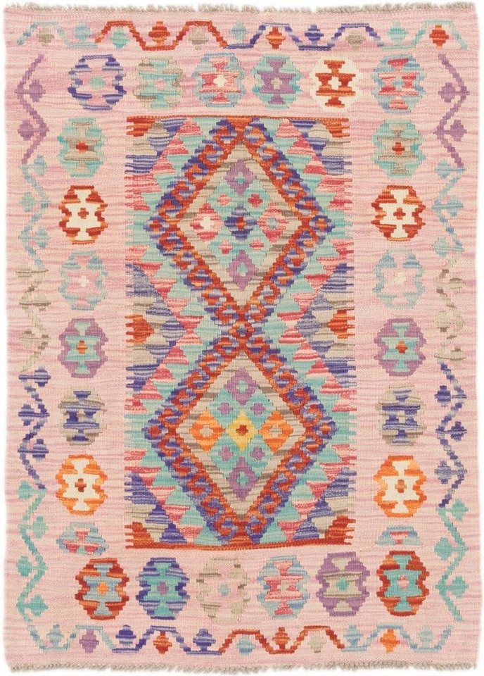 Orientteppich Kelim Afghan 86x118 Handgewebter Orientteppich, Nain Trading, rechteckig, Höhe: 3 mm von Nain Trading