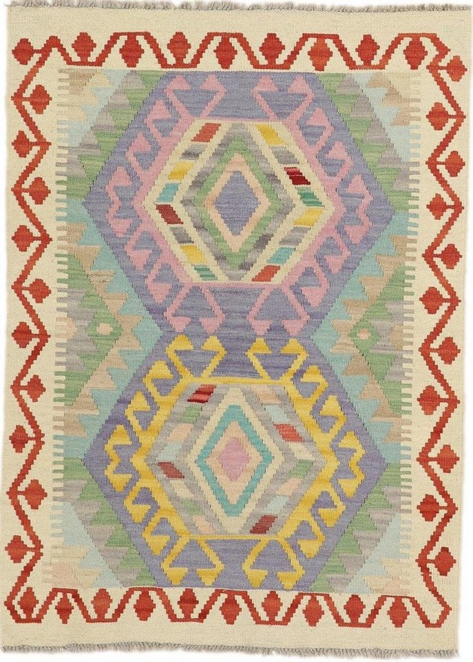 Orientteppich Kelim Afghan 86x120 Handgewebter Orientteppich, Nain Trading, rechteckig, Höhe: 3 mm von Nain Trading