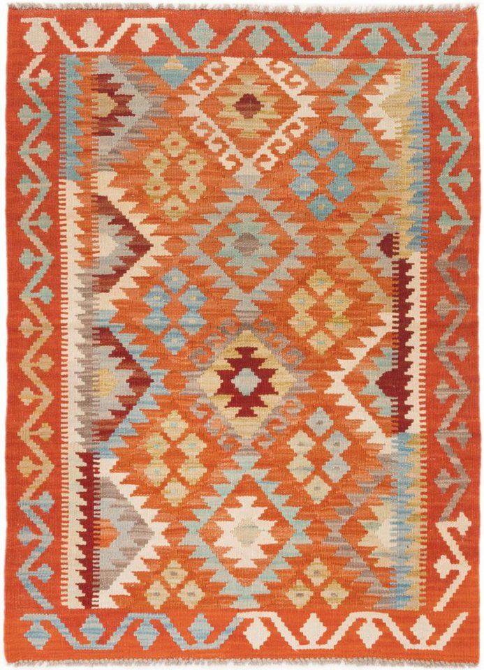 Nain Trading Orientteppich Kelim Afghan 88x124 Handgewebter Orientteppich, rechteckig, Höhe: 3 mm von Nain Trading