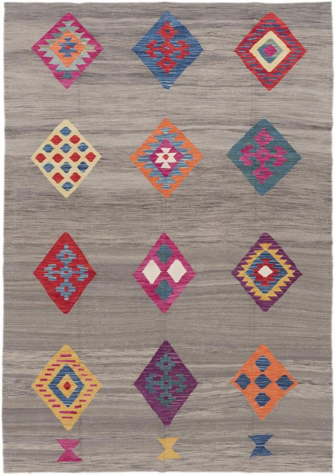 Orientteppich Kelim Afghan Design 197x277 Handgewebter Orientteppich, Nain Trading, rechteckig, Höhe: 3 mm von Nain Trading