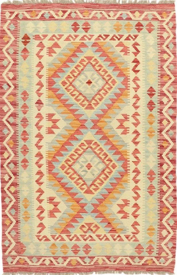 Designteppich Kelim Afghan Heritage 100x151 Handgewebter Moderner Orientteppich, Nain Trading, rechteckig, Höhe: 3 mm von Nain Trading