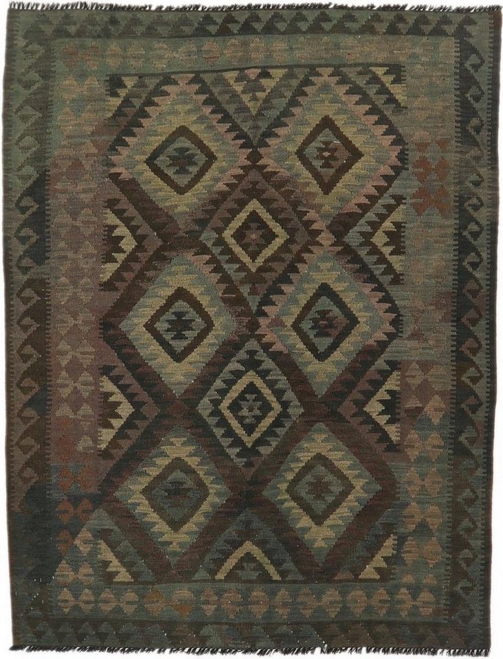 Designteppich Kelim Afghan Heritage 148x191 Handgewebter Moderner Orientteppich, Nain Trading, rechteckig, Höhe: 3 mm von Nain Trading