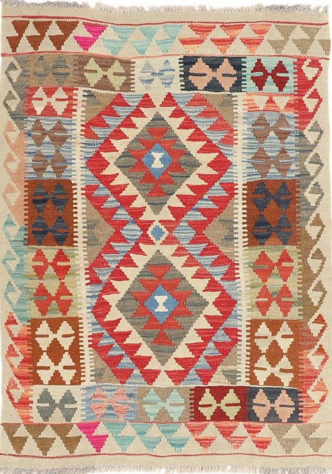Nain Trading Designteppich Kelim Afghan Heritage 87x119 Handgewebter Moderner Orientteppich, rechteckig, Höhe: 3 mm Nain Trading Designteppich Kelim Afghan Heritage 87x119 Handgewebter Moderner Orientteppich, rechteckig, Höhe: 3 mm von Nain Trading