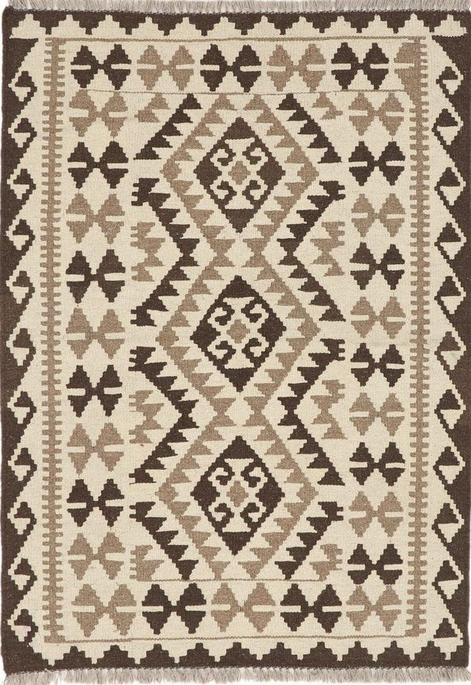 Designteppich Kelim Afghan Heritage 88x122 Handgewebter Moderner Orientteppich, Nain Trading, rechteckig, Höhe: 3 mm von Nain Trading