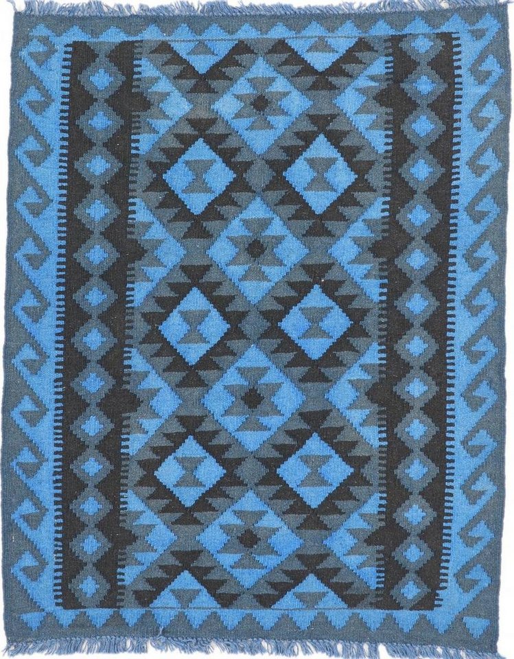 Designteppich Kelim Afghan Heritage Limited 93x116 Handgewebter Moderner, Nain Trading, rechteckig, Höhe: 3 mm von Nain Trading