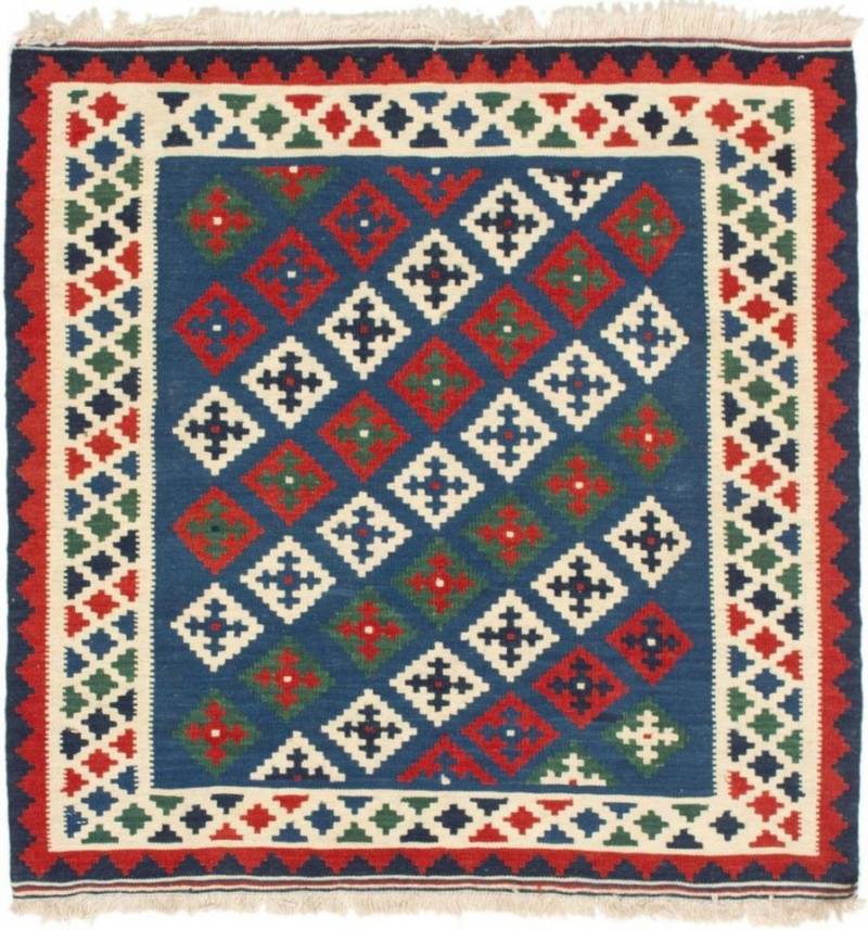 Nain Trading Orientteppich Kelim Fars 101x101 Handgewebter Orientteppich / Perserteppich, quadratisch, Höhe: 4 mm von Nain Trading