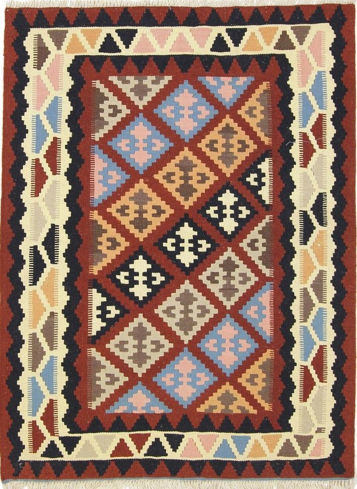 Nain Trading Orientteppich Kelim Fars 108x145 Handgewebter Orientteppich / Perserteppich, rechteckig, Höhe: 4 mm von Nain Trading