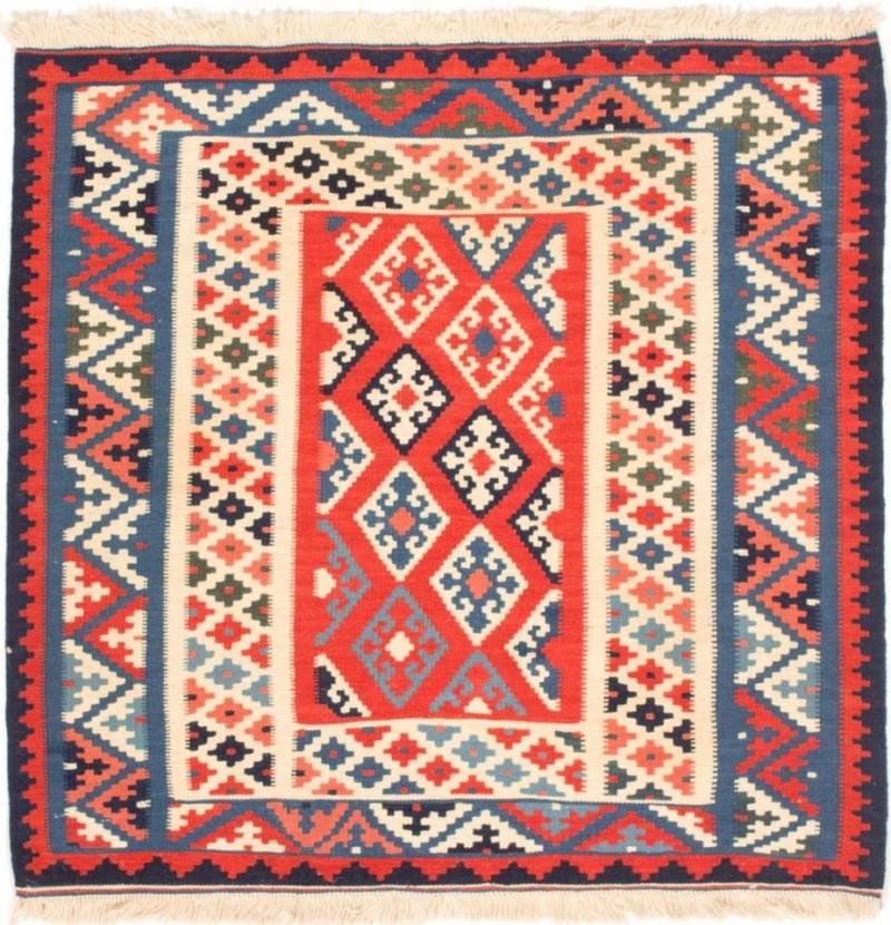 Nain Trading Orientteppich Kelim Fars 99x102 Handgewebter Orientteppich / Perserteppich, quadratisch, Höhe: 4 mm von Nain Trading