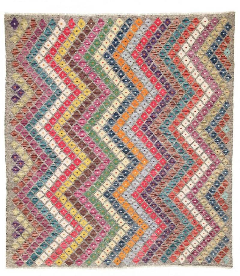 Nain Trading Orientteppich Kelim Himalaya 236x214 Handgewebter Orientteppich, Höhe: 0.3 mm von Nain Trading