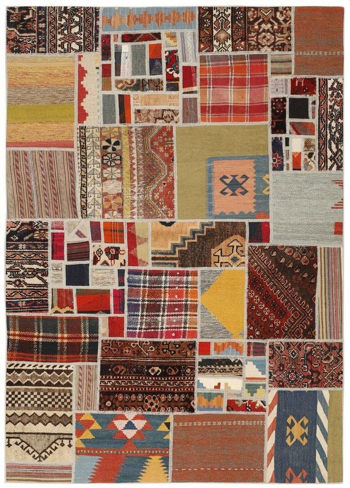 Nain Trading Orientteppich Kelim Patchwork 141x199 Handgewebter Orientteppich / Perserteppich, rechteckig, Höhe: 4 mm Nain Trading Orientteppich Kelim Patchwork 141x199 Handgewebter Orientteppich / Perserteppich, rechteckig, Höhe: 4 mm von Nain Trading