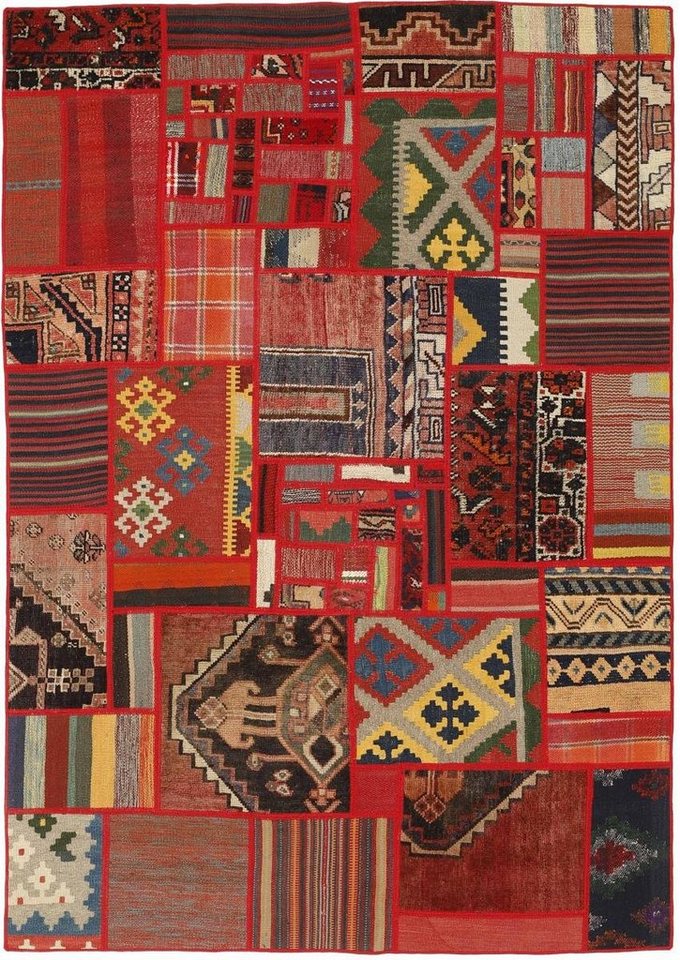 Nain Trading Orientteppich Kelim Patchwork 141x199 Handgewebter Orientteppich / Perserteppich, rechteckig, Höhe: 4 mm Nain Trading Orientteppich Kelim Patchwork 141x199 Handgewebter Orientteppich / Perserteppich, rechteckig, Höhe: 4 mm von Nain Trading