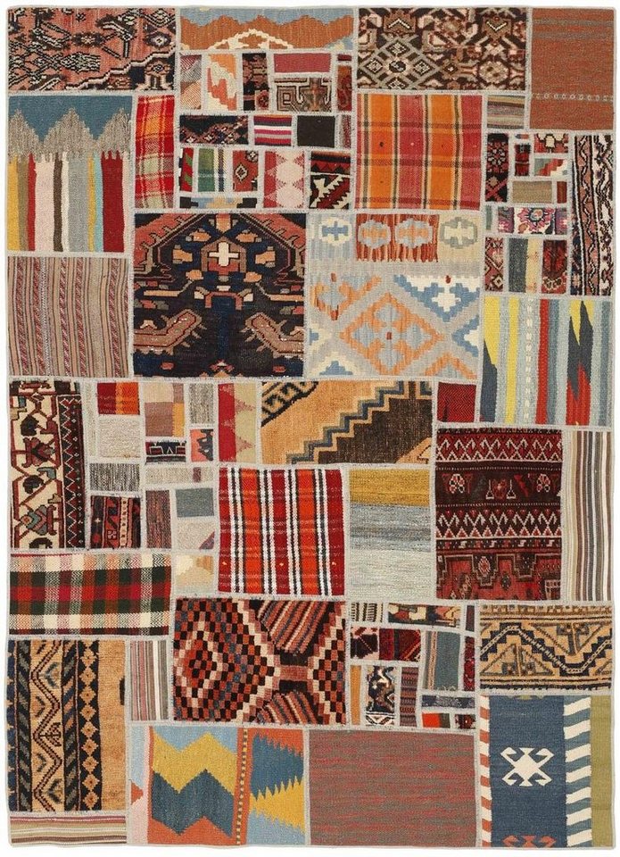 Nain Trading Orientteppich Kelim Patchwork 141x199 Handgewebter Orientteppich / Perserteppich, rechteckig, Höhe: 4 mm Nain Trading Orientteppich Kelim Patchwork 141x199 Handgewebter Orientteppich / Perserteppich, rechteckig, Höhe: 4 mm von Nain Trading