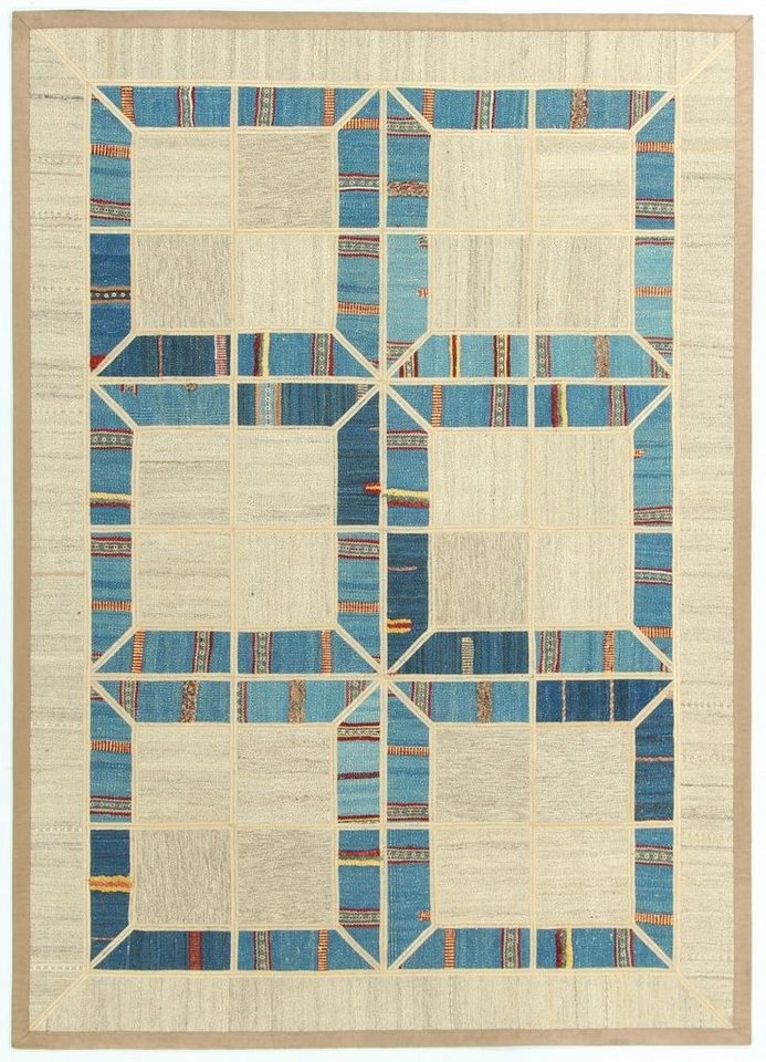 Nain Trading Orientteppich Kelim Patchwork 149x209 Handgewebter Orientteppich / Perserteppich, rechteckig, Höhe: 4 mm von Nain Trading