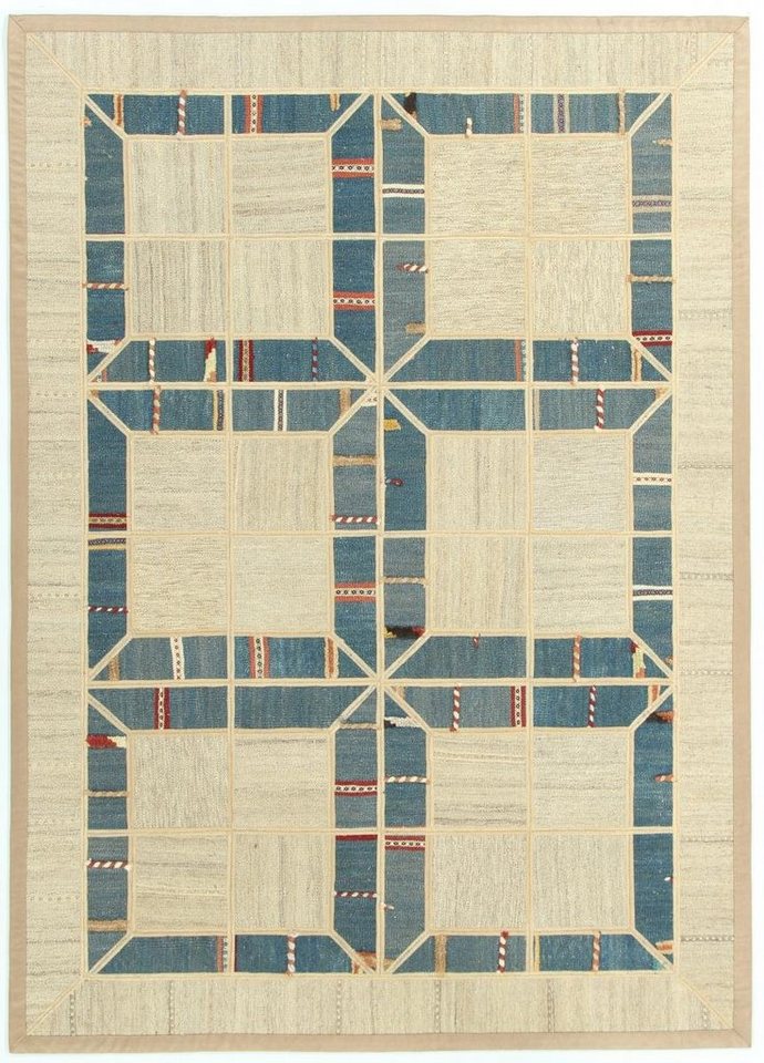 Nain Trading Orientteppich Kelim Patchwork 149x209 Handgewebter Orientteppich / Perserteppich, rechteckig, Höhe: 4 mm von Nain Trading