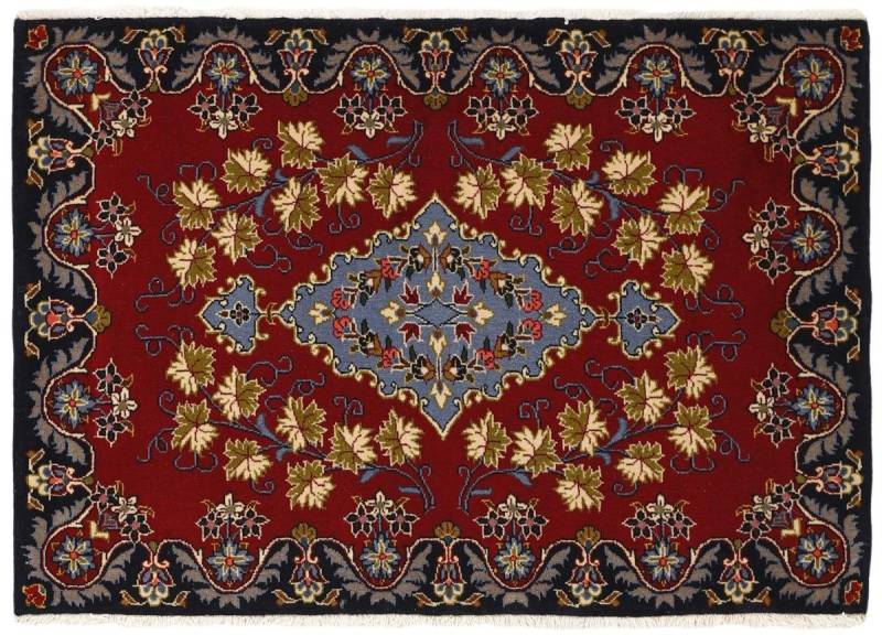 Nain Trading Orientteppich Keshan 102x67 Handgeknüpfter Orientteppich / Perserteppich, rechteckig, Höhe: 12 mm von Nain Trading