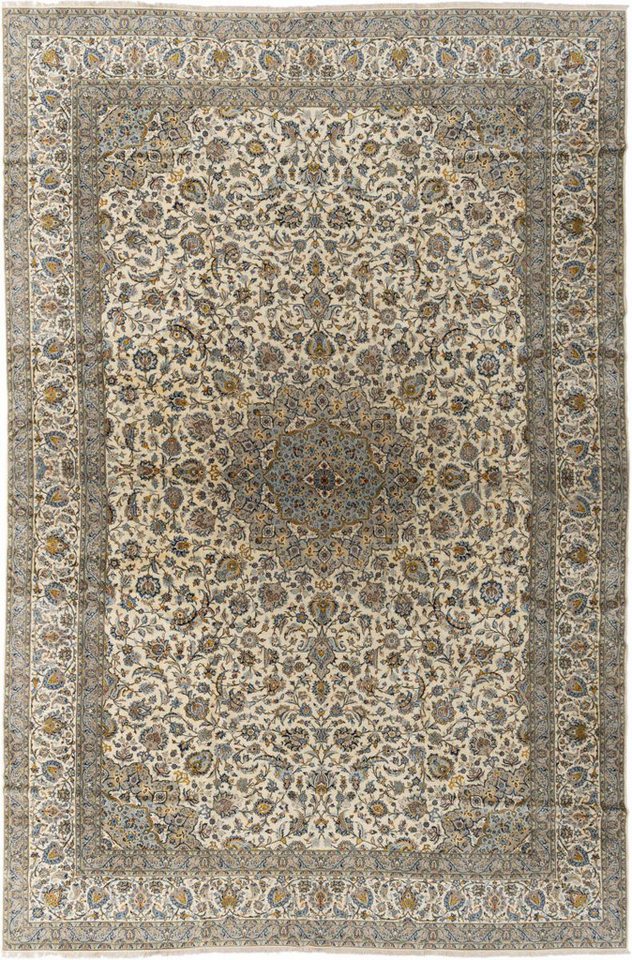 Nain Trading Orientteppich Keshan 392x592 Handgeknüpfter Orientteppich / Perserteppich, rechteckig, Höhe: 12 mm von Nain Trading