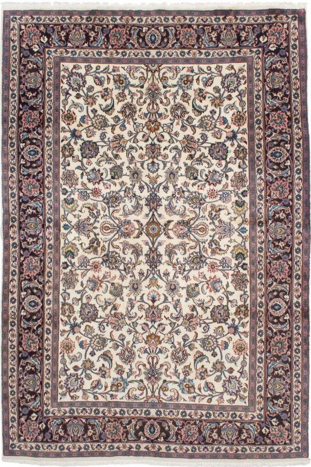 Orientteppich Mashhad 192x289 Handgeknüpfter Orientteppich / Perserteppich, Nain Trading, rechteckig, Höhe: 12 mm von Nain Trading