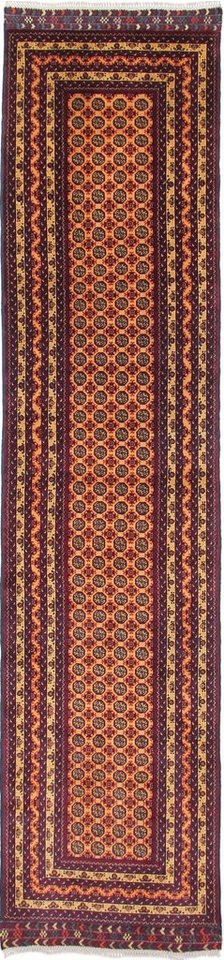 Nain Trading Orientteppich Orientteppich Afghan Mauri 390x95 Handgewebter Teppich, Läufer, Höhe: 0.6 mm von Nain Trading