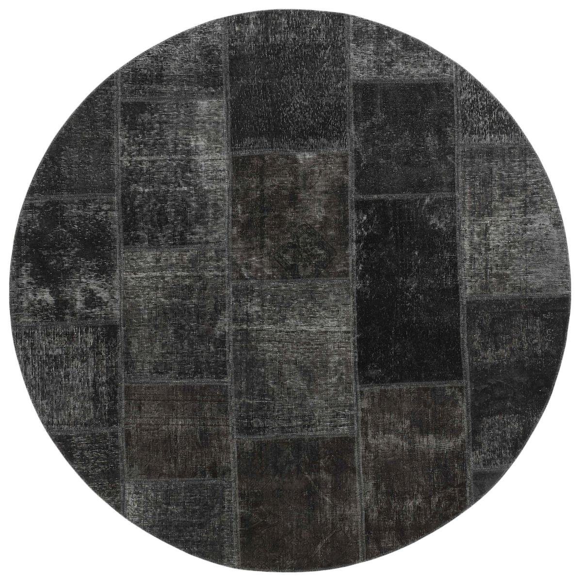 Nain Trading Orientteppich Patchwork 199x201 Handgeknüpfter Moderner Orientteppich, rund, Höhe: 5 mm Nain Trading Orientteppich Patchwork 199x201 Handgeknüpfter Moderner Orientteppich, rund, Höhe: 5 mm von Nain Trading